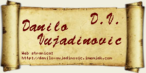 Danilo Vujadinović vizit kartica